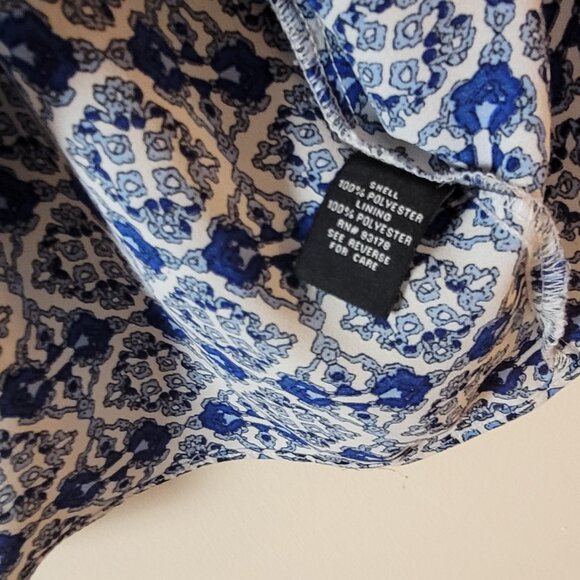 Premise Studio tunic Women's L Sleeveless top blue Layered Geometric floral boho - Picture 13 of 15